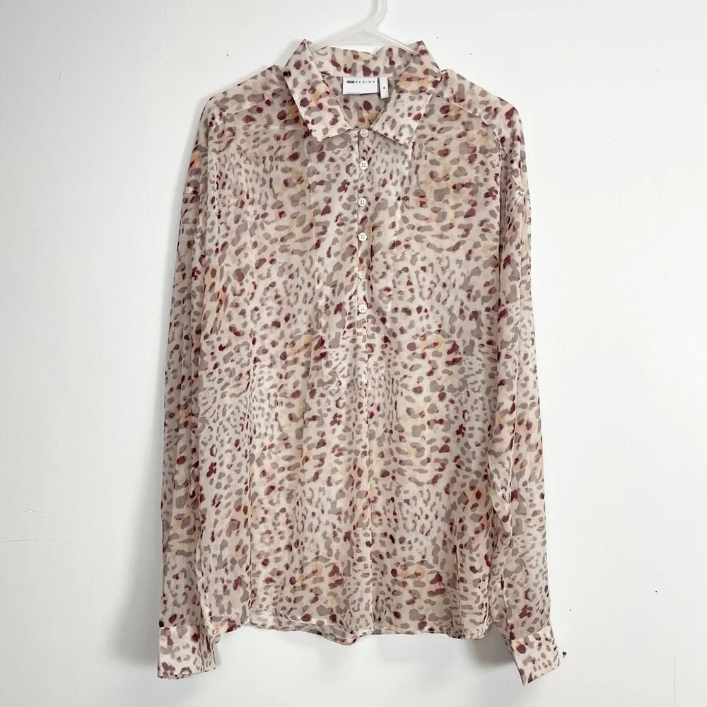 ASOS Design Tunic Womens Size XL Animal Print Multicolor Top Blouse Shirt